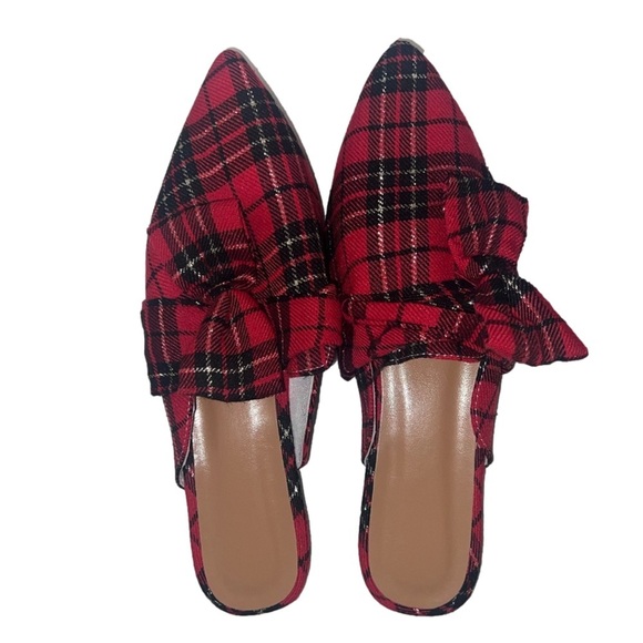 Shoes - Red and black plaid shoes